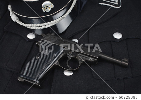 WWII era nazi german waffen SS black uniform  60229383