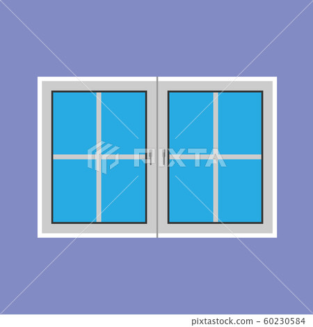 Window glass front view architecture vector Window glass front view architecture vector 60230584