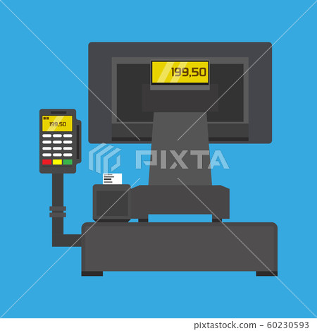 POS terminal buy business paying technology vector 60230593
