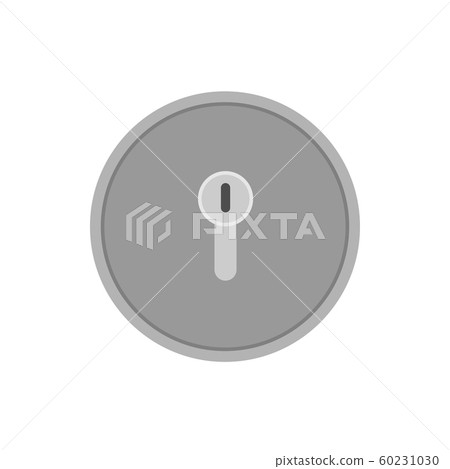 Door lock protection secure steel equipment vector Door lock protection secure steel equipment vector 60231030