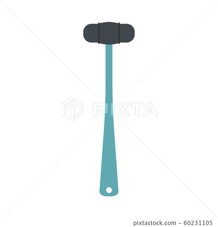 Neurological reflex hammer doctor flat vector Neurological reflex hammer doctor flat vector 60231105