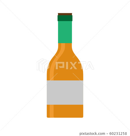 Wine yellow bottle celebration glass alcoholic - Stock Illustration ...