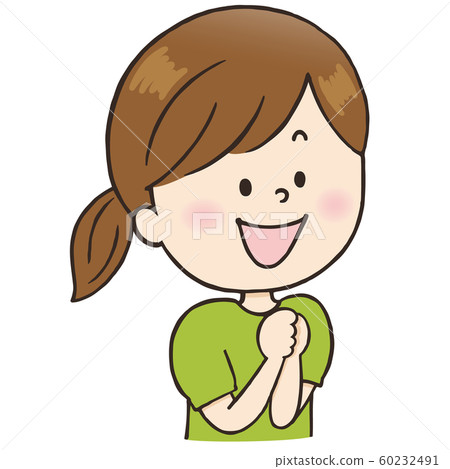 Facial expression_ glad (female) Facial expression_ glad (female) 60232491