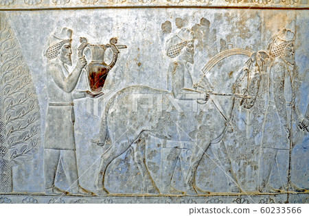 Iran Persepolis Abadana Relief on the East Staircase Armenian messenger Iran Persepolis Abadana Relief on the East Staircase Armenian messenger 60233566