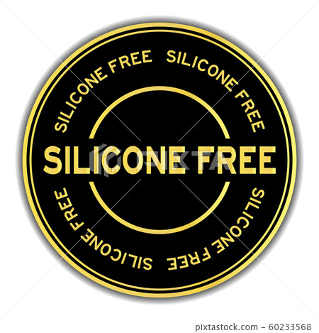 Gold color silicone free word round sticker 60233568