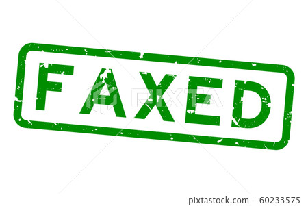 Grunge green faxed word square rubber seal stamp Grunge green faxed word square rubber seal stamp 60233575