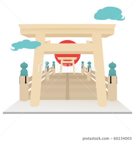 Ise Shrine with sunrise 60234003