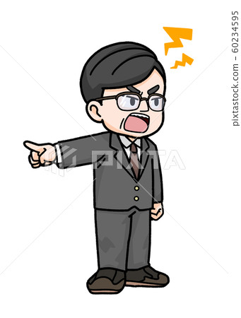 Illustration of a man in an angry suit - Stock Illustration [60234595 ...