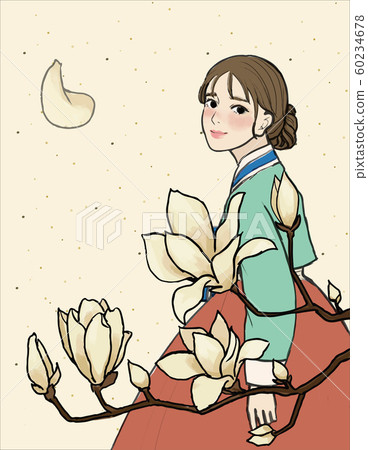 插圖書法作品女人 插圖書法作品女人 60234678