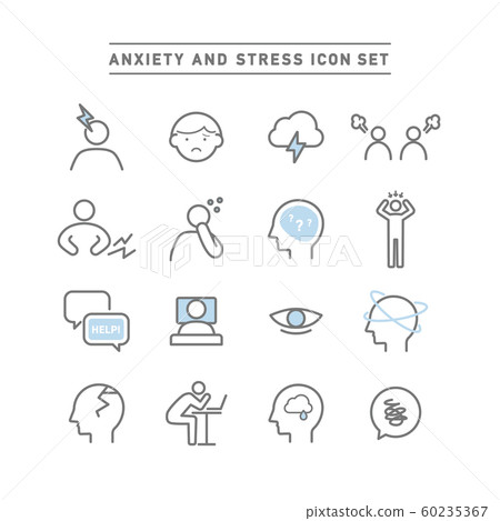 disturbed, uneasiness, stress 60235367