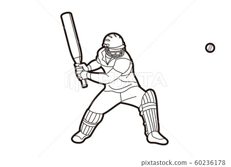 Cricket player action cartoon sport graphic vector. Cricket player action cartoon sport graphic vector. 60236178