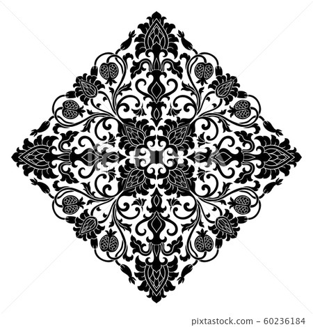 Floral medallion for design. 60236184