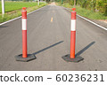 red color traffic cone on street 60236231