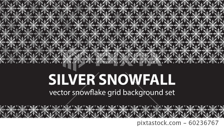 Snowflake pattern set Silver Snowfall. Vector - Stock Illustration ...