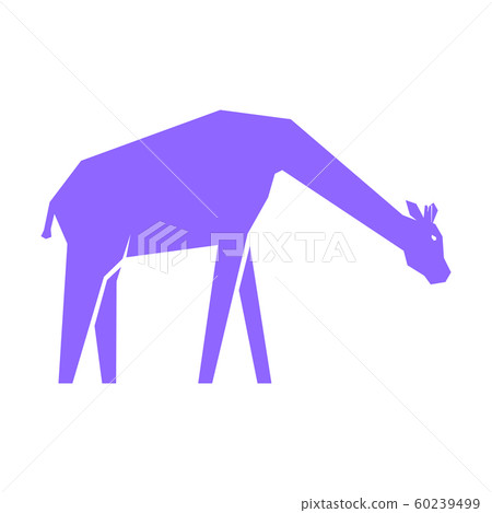 Purple giraffe isolated on white 60239499