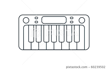 Keyboard musical tools vector icon.	 60239502