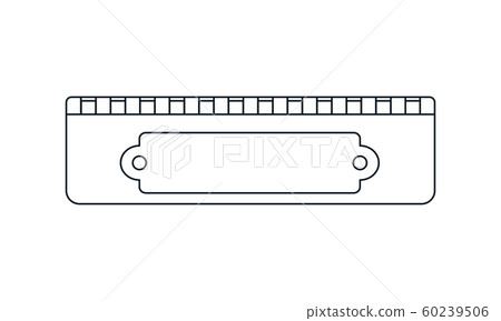 Harmonica vector icon on white background. Flat vector harmonica icon symbol sign from modern music collection for mobile concept and web apps design. 60239506