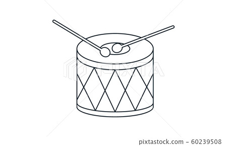 Isolated Drum Icon Symbol On white Background. Vector Barrel Element In Trendy Style.	 60239508