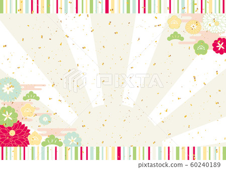 New Year's stripes Japanese style background 60240189