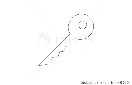 Key Icon in trendy flat style isolated on white... - Stock Illustration ...