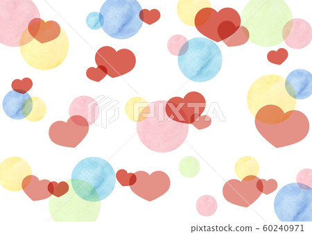 Heart and polka dot background 60240971