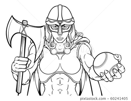 Viking Trojan Celtic Knight Baseball Warrior Woman 60241405