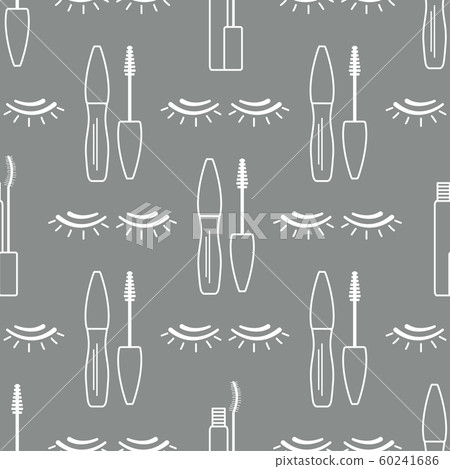 Vector seamless pattern with eyelashes Makeup Vector seamless pattern with eyelashes Makeup 60241686