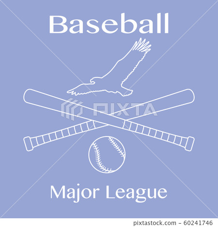 Baseball bats, ball and eagle Vector illustration 60241746