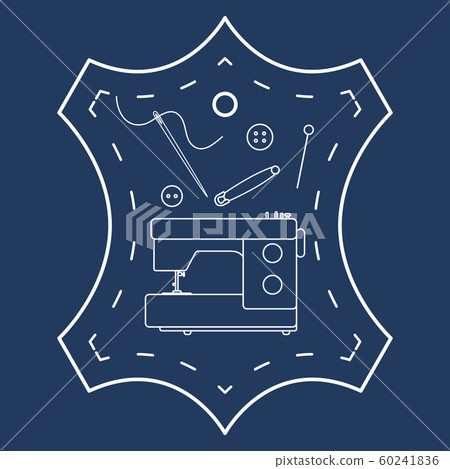 Illustration with tools and accessories for sewing Illustration with tools and accessories for sewing 60241836