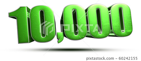10000 green 3d. 60242155