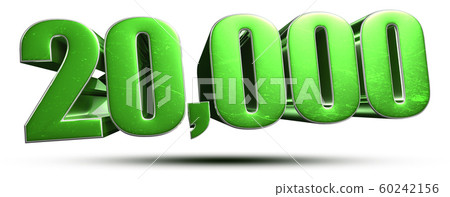20000-green-3d-stock-illustration-60242156-pixta
