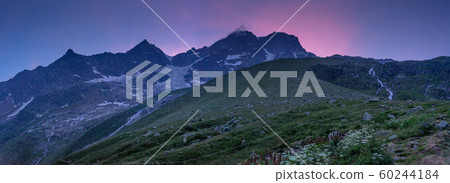 Colorful sunset in Italian alps travel 60244184