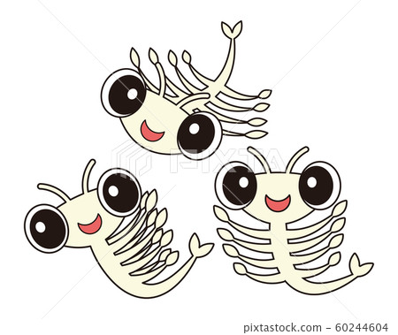 Sea Monkey Artemia character set vector illustration 60244604