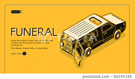 Funeral service isometric web banner Funeral service isometric web banner 60245188