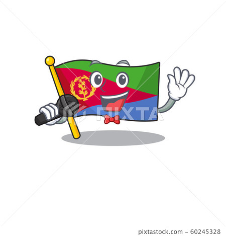 cartoon Singing flag eritrea while holding a microphone cartoon Singing flag eritrea while holding a microphone 60245328