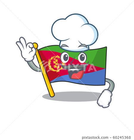 Happy Chef flag eritrea cartoon character with white hat Happy Chef flag eritrea cartoon character with white hat 60245368