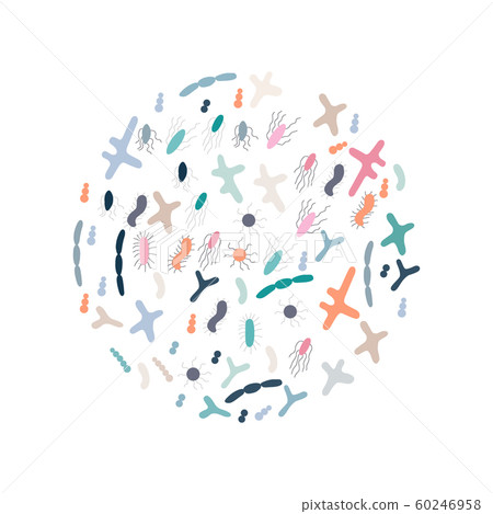 Round shape with good microorganisms. Round shape with good microorganisms. 60246958
