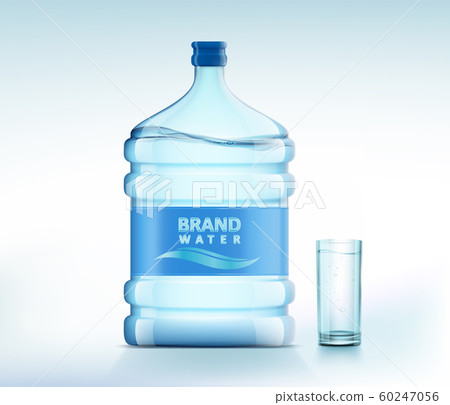 Bottle with clean, fresh water. Glass with a drink 60247056