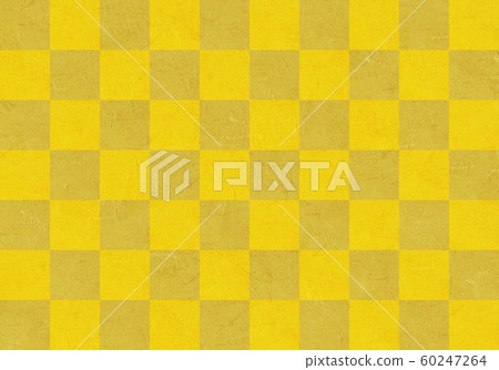 背景：方格圖案金箔折疊屏風黃金金色質感日式格子格子圖案 60247264
