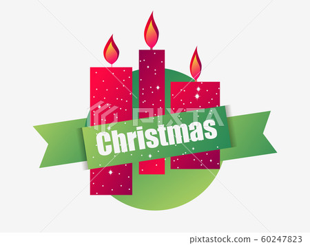 Merry Christmas. Christmas candles. Greeting card Merry Christmas. Christmas candles. Greeting card 60247823