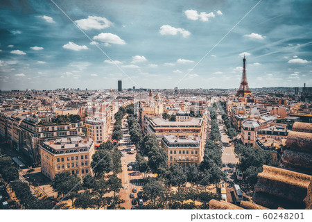 Beautiful panoramic view of Paris from the roof of Beautiful panoramic view of Paris from the roof of 60248201