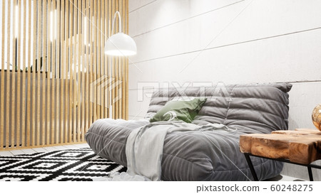 Modern design living room interior in Scandinavian style . 3D rendering Modern design living room interior in Scandinavian style . 3D rendering 60248275