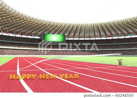 New Year's card material for 2020 Olympic year for multi-player synthesis With goal tape New Year's card material for 2020 Olympic year for multi-player synthesis With goal tape 60248597