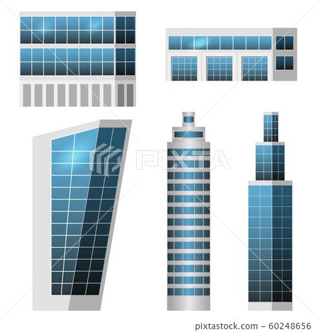 Set of modern city buildings isolated Set of modern city buildings isolated 60248656