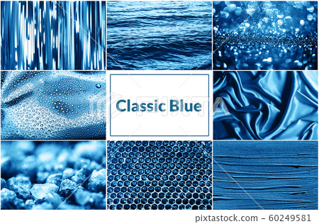 Collage of various textures inspired by color of the year 2020. Collage of various textures inspired by color of the year 2020. 60249581