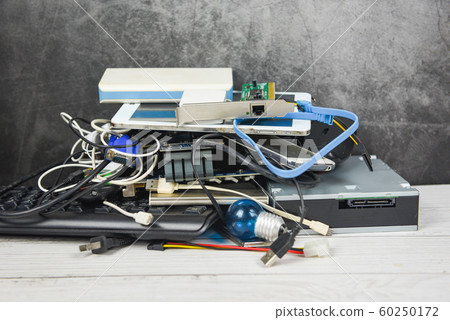 Electronics waste concept - Garbage electrical Electronics waste concept - Garbage electrical 60250172