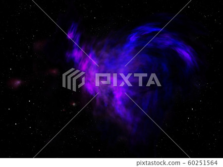 Star field in space and a nebulae. 3D rendering 60251564