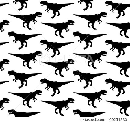 Vector seamless pattern of black tyrannosaur rex Vector seamless pattern of black tyrannosaur rex 60251880