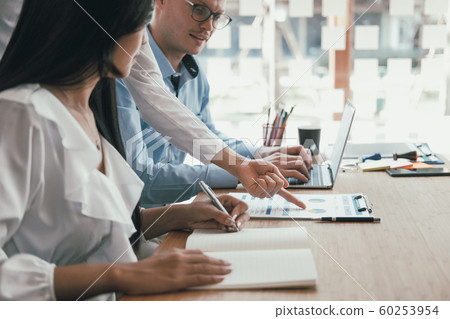 business people discussing on performance revenue business people discussing on performance revenue 60253954