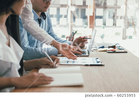 business people discussing on performance revenue business people discussing on performance revenue 60253955